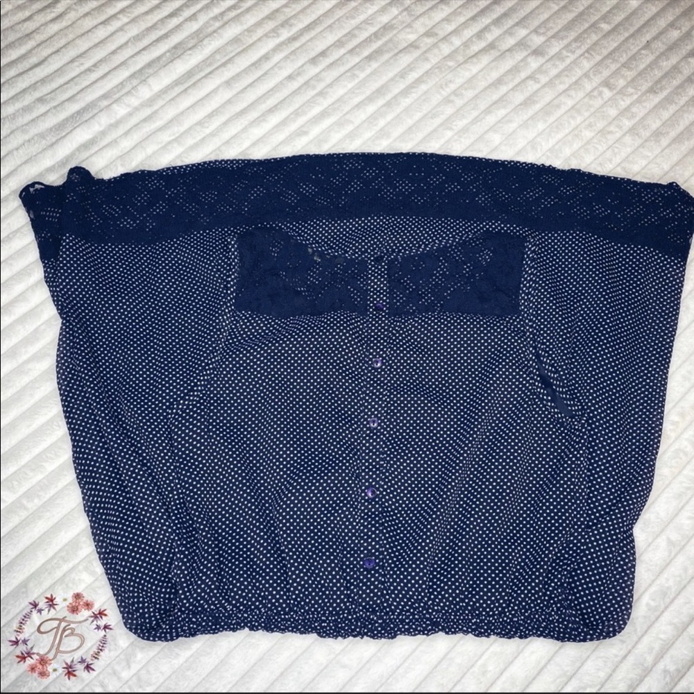 Zara Trafaluc Collection Polka Dot Navy Dress - Picture 5 of 6